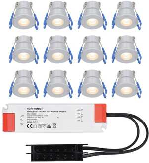 12x Milano - Mini LED spotjes 12V IP65 Grijs