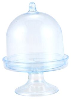 12x Mini Cake Stand Cupcake Box Wedding Party Plastic Bonbondoos blauw
