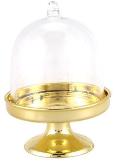 12x Mini Cake Stand Cupcake Box Wedding Party Plastic Bonbondoos Goud