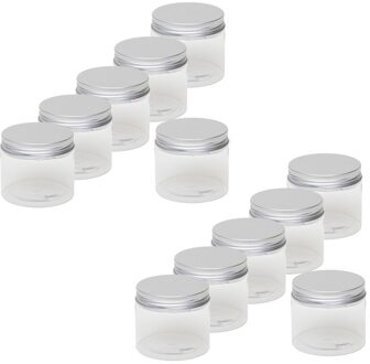 12x Mini weckpotje/inmaakpotje 100 ml van kunststof - Weckpotten Transparant