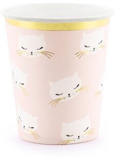 12x Poes/Poezen thema feest bekers 200 ml