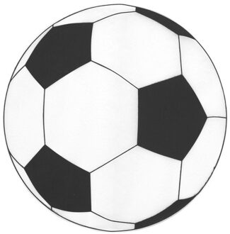 12x Ronde placemats/onderleggers voetbal print 34 cm - Tafeldecoratie onderleggers voetbalfeestje- Sport thema tafeldecoraties