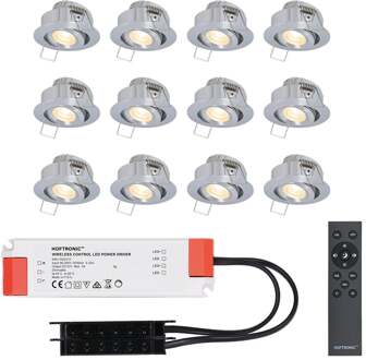 12x Sienna - Mini LED spotjes 12V IP44 Dimbaar via Grijs