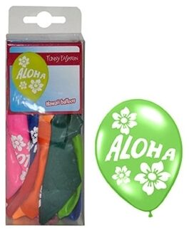 12x stuks Hawaii thema ballonnen Aloha 30 cm