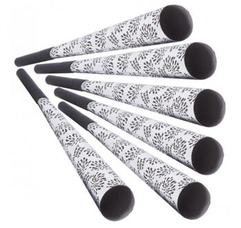 12x stuks Oud en nieuw jaar feesttoeters zilver  - Feestartikelen