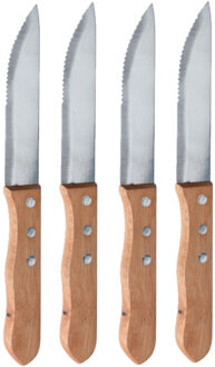 12x stuks Steakmessen/vleesmessen bestek 24 cm