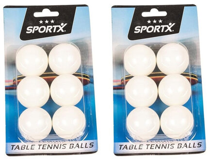 12x stuks Tafeltennis ballen / tafeltennis balletjes - Tafeltennisballen Wit