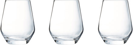 12x Stuks tumbler waterglazen/sapglazen transparant 380 ml - Glazen - Drinkglas/waterglas