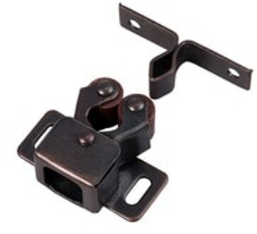 12X Vintage Bruin Sterke Dubbele Roller Catch Deur Klink Kabinet Kast Rv Boot Kabinet Deur Dubbele Roller Vangst Bal Klink