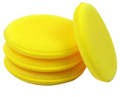 12x Wassende Poolse Wax Foam Spons Voor Schone Auto Voertuig Glas Geel