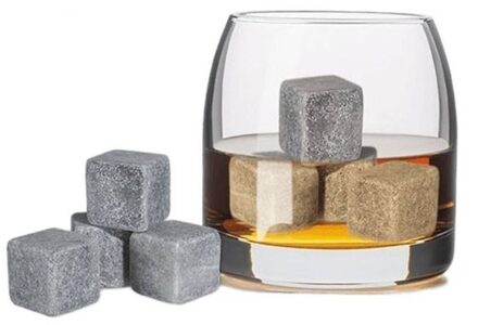 12x Whiskey/whisky stenen 2,5 cm