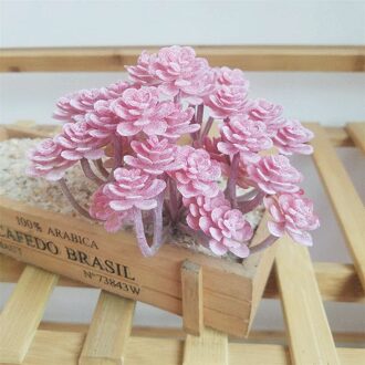 12x15 cm Kunstmatige Succulenten Bloemstuk Accessoires Roze Groen Paars Nep Planten Tuin Bruiloft Decoratie