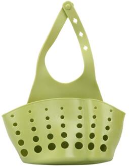 12X22Cm Draagbare Home Keuken Opknoping Afvoer Mand Bad Opslag Gootsteen Huishoudelijke Praktische Houder Mand Bad Opslag gereedschap groen