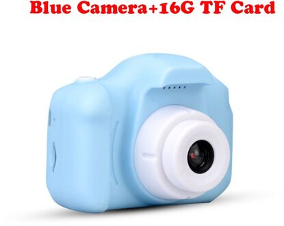 13.0MP Oplaadbare Kids Mini Digitale Camera 2.0 Inch Hd Screen Video Recorder Camcorder Taal Switching Getimede Schieten blauw camera-16G TF