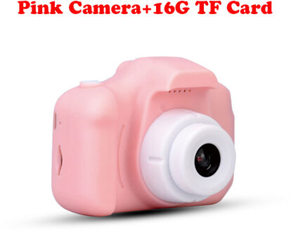 13.0MP Oplaadbare Kids Mini Digitale Camera 2.0 Inch Hd Screen Video Recorder Camcorder Taal Switching Getimede Schieten roze camera-16G TF