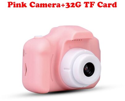 13.0MP Oplaadbare Kids Mini Digitale Camera 2.0 Inch Hd Screen Video Recorder Camcorder Taal Switching Getimede Schieten roze camera-32G TF