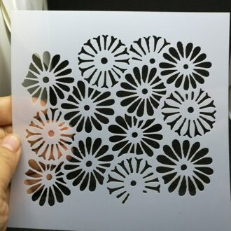 13*13 chrysant Gelaagdheid Stencils voor Diy scrapbook/fotoalbum Decoratieve Embossing kleuring, schilderen stencil, home decor