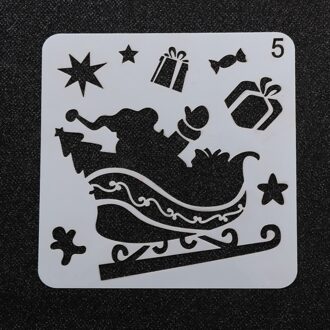 13*13Cm Embossing Papieren Kaart Kerst Santa Hollow Gelaagdheid Stencils Voor Muurschildering Scrapbooking Stempel Album Decoratieve