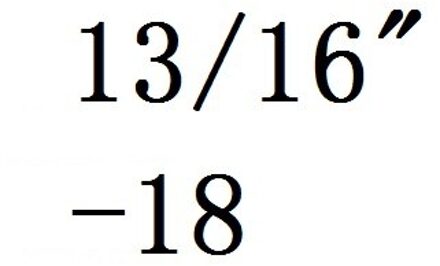 13/16 " - 12 16 18 20 24 28 32 Hss Rechterhand Tap MULTI