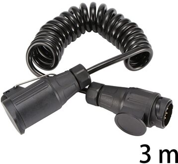 13/7 Pin Plug Socket Trailer Plug Waterdichte Plastic Uitbreiding Bedrading Caravan Connectoren Accessoires Met Lente Kabel 300 Cm 3M