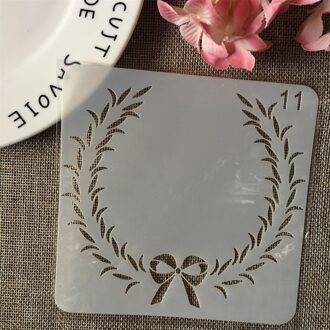 13 Cm Strik Bladeren Diy Gelaagdheid Stencils Muur Schilderen Plakboek Kleuring Embossing Album Decoratieve Kaart Template