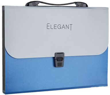 13 Grids Handheld Bestand Orgel Zak Map Multifunctionele Organizer Opslag Houder Office Document A4 Papier Map blauw