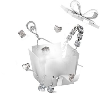 13 juwelen en 11 verrassingskralen voor een doe-het-zelf-adventskalender - zilver en kristal