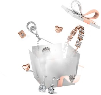 13 juwelen en 11 verrassingskralen voor een doe-het-zelf-adventskalender - zilver, roségoud, goud en kristal Veelkleurig - One Size