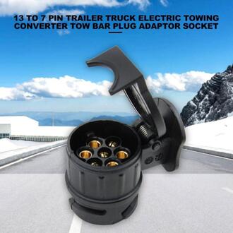 13 Om 7 Pin Plug Trailer Voertuig Nylon Behuizing Messing Bar Tow Semitrailer Adapter Socket Plug Elektrische Conventer Towing Pin f4V8