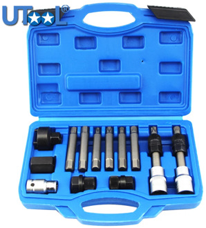 13 Pcs Alternator Freewheel Pulley Removal Engine Auto Tool Set For Mercedes Benz BMW