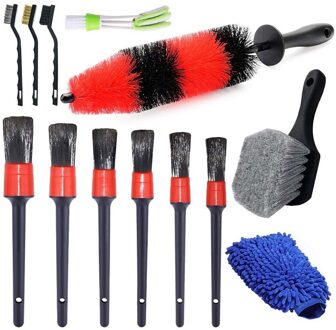 13 Pcs Auto Wiel Borstel Set, Auto Detaillering Kit, 17Inch Lange Zachte Wiel Borstel, 6 Auto Detail Borstel Voor Automotive Reiniging