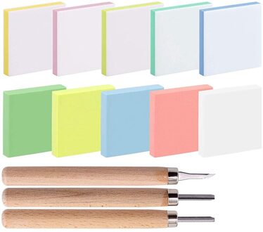 13 Pcs Rubber Stamp Carving Blokken Kit Met Rubber Carving Blok, Carving Gereedschap Voor Creëren Artistieke Print, kaart Crafting