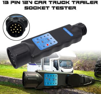 13 Pin 12V Auto Vrachtwagen Trailer Socket Tester Bedrading Circuit Licht Met 2 Adapter