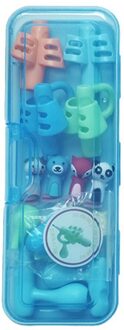 13 Stks/partij Kids Pen Houder Siliconen Baby Leren Schrijven Tool Correctie Apparaat Potlood Greep Schrijven Aid Houden Briefpapier 16 stk blauw