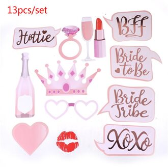 13 Stks/set Diy Photo Booth Props Grappige Masker Bril Snor Lip Op Een Stok Verjaardag Bruid Bruiloft Decoratie Party Accessoires
