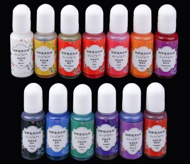 13 Stuks Epoxyhars Diffusie Pigment 10Ml Epoxyhars Pigment Alcohol Inkt Vloeibare Kleurstof Dye Inkt Diffusie Hars Sieraden maken
