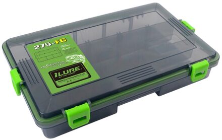 13 Vakken Waterdichte Fishing Tackle Box Vissen Lokken Lepel Hook Bait Storage Case Utility Box Vissen Case Organizer groen S