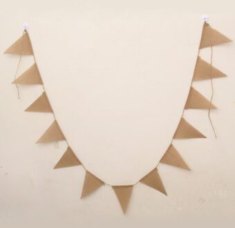 13 Vlaggen/Set Diy Linnen Wimpel Vlag Jute Banner Garland Wedding Kerk Xmas Decor Event Levert Jute Pull Vlag home Decoratie