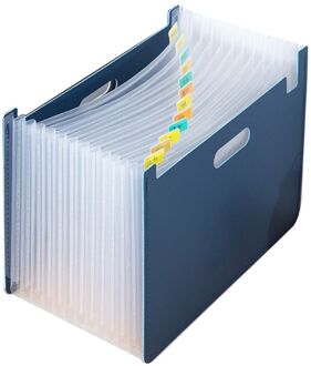 13 Zakken Uitbreiden Bestandsmap A4 Organizer Document Papier Opslag Houder School Kantoorbenodigdheden blauw