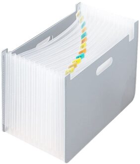 13 Zakken Uitbreiden Bestandsmap A4 Organizer Document Papier Opslag Houder School Kantoorbenodigdheden grijs