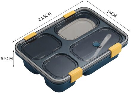 1300Ml/850Ml Gezonde Plastic Lunchbox Bpa Gratis Lekvrije Magnetron Bento Box Volwassenen Kid Lunchbox voedsel Container 1300ml blauw