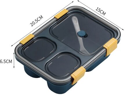 1300Ml/850Ml Gezonde Plastic Lunchbox Bpa Gratis Lekvrije Magnetron Bento Box Volwassenen Kid Lunchbox voedsel Container 850ml blauw