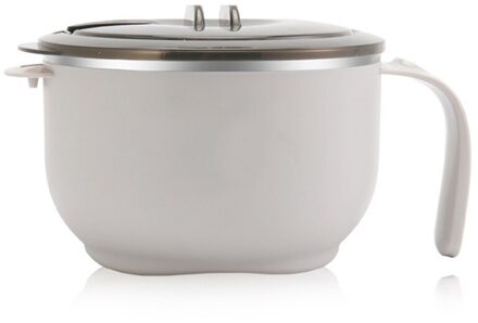 1300Ml Rvs 304 Lnstant Noedelkom Met Cover Student Netto Rode Nacht Cup Kantoormedewerker Lunch Box Magnetron servies Grijs / 1000ml