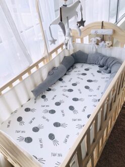 130Cm * 70Cm 100% Katoenen Baby Laken Zachte Baby Bed Cover Gedrukt Pasgeboren Baby Beddengoed Hoeslaken kind Baby Sheet ananas