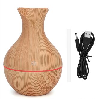 130Ml Auto Usb Elektrische Luchtbevochtiger Met 7 Kleur Licht Houtnerf Mist Diffuser Luchtbevochtiger Luchtreiniger Voor Auto home Office licht Wooden Grain