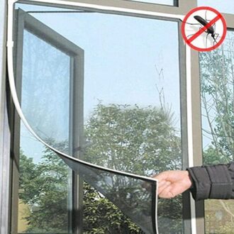 130X150Cm Mflying Gordijn Insect Netting Mesh Zelfklevende Klamboe Venster Window Screen Mesh Klamboe deur Window