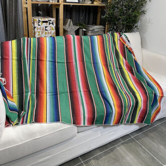 130X170Cm Mexico Party Rainbow Tafelkleed Tafels Vlag Picknick Bbq Mat Strand Pad Weerbarstige Handdoek Dekens Voor sofa Beddengoed Reizen groen