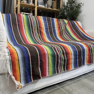 130X170Cm Mexico Party Rainbow Tafelkleed Tafels Vlag Picknick Bbq Mat Strand Pad Weerbarstige Handdoek Dekens Voor sofa Beddengoed Reizen koffie