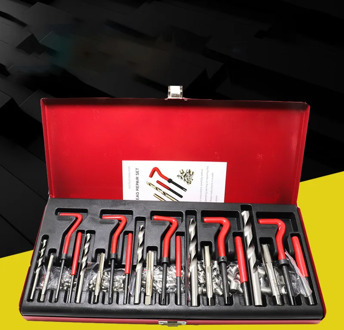 131Pcs Damaged Thread Repair Drill Tool Tap Die Kit Combination Remove Broken Screws Bolts M5/M6/M8/M10/M12 Wire Thread Inserts