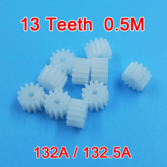 132A / 132.5A 0.5M Gear 2mm Tight 13 Teeth POM Plastic Gear Motor Parts Toy Accessories 10pcs/lot